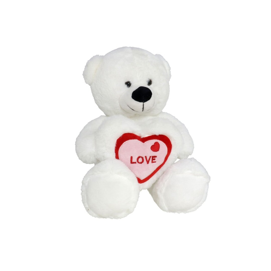 Osito blanco con corazon 20cm