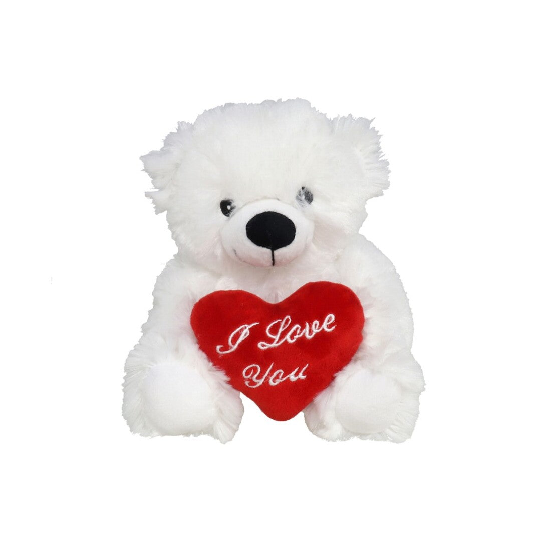 Osito blanco con corazon "I LOVE YOU" 20cm