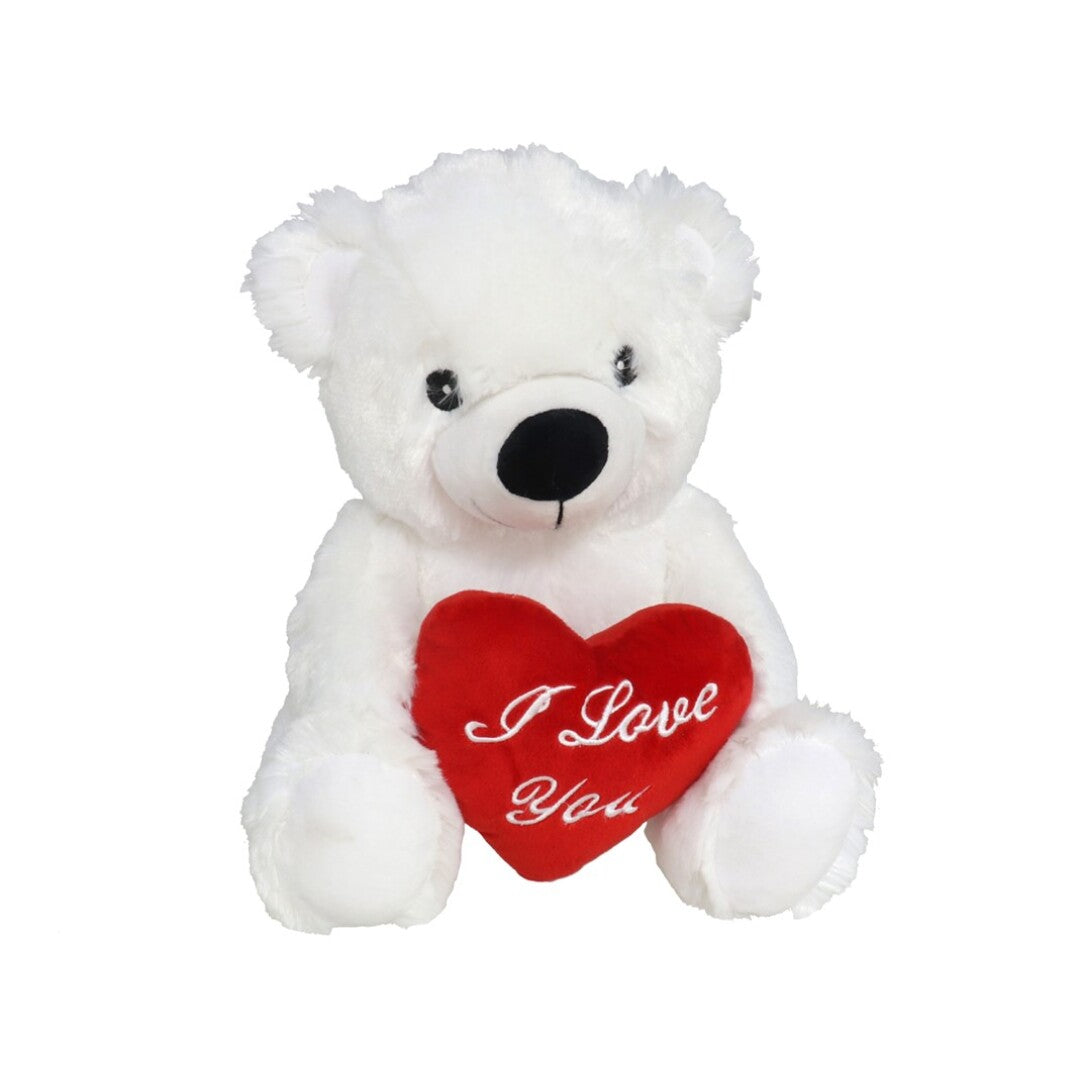 Osito blanco con corazon "I LOVE YOU"30cm