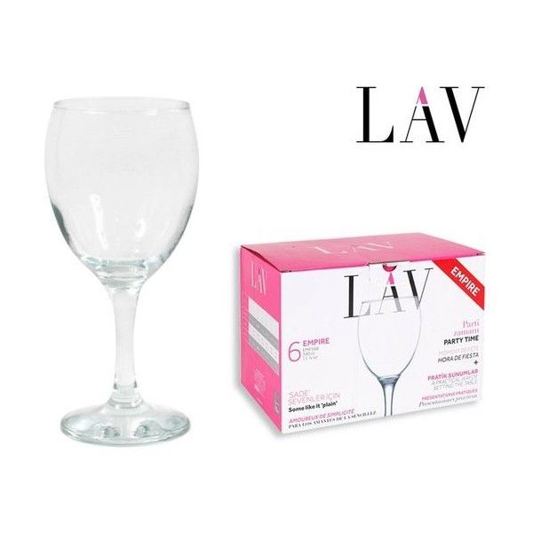 6 copas agua 340cc Empire