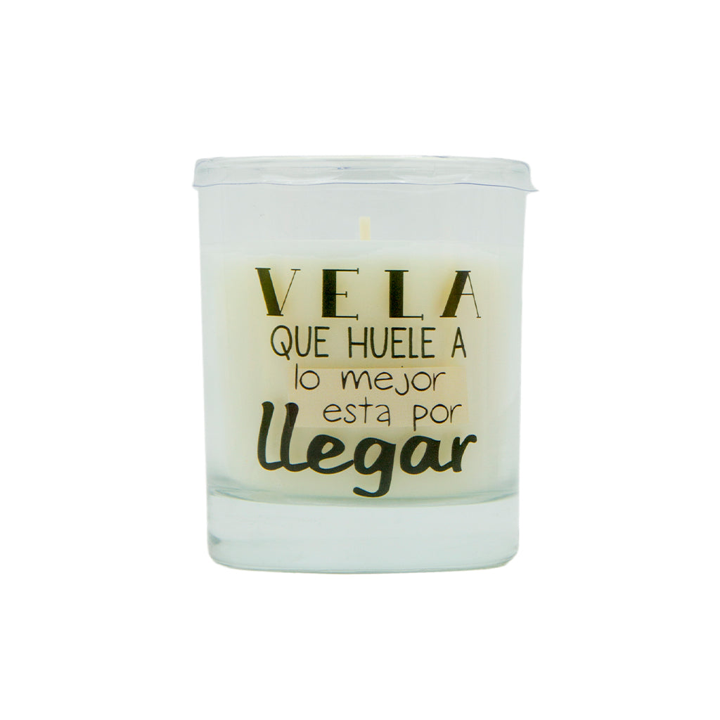 Vela aromática en vaso con mensaje LO MEJOR