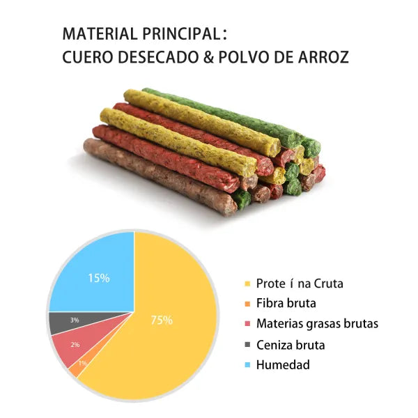 Cuero desecado & polvo de arroz 12.5cm 20pzs