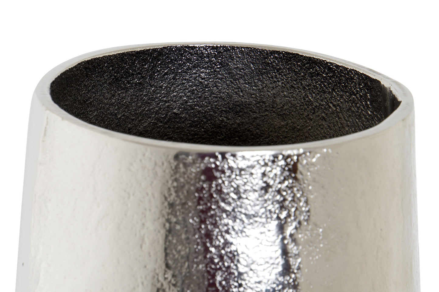 Jarron aluminio 18*18*40cm cara plateado