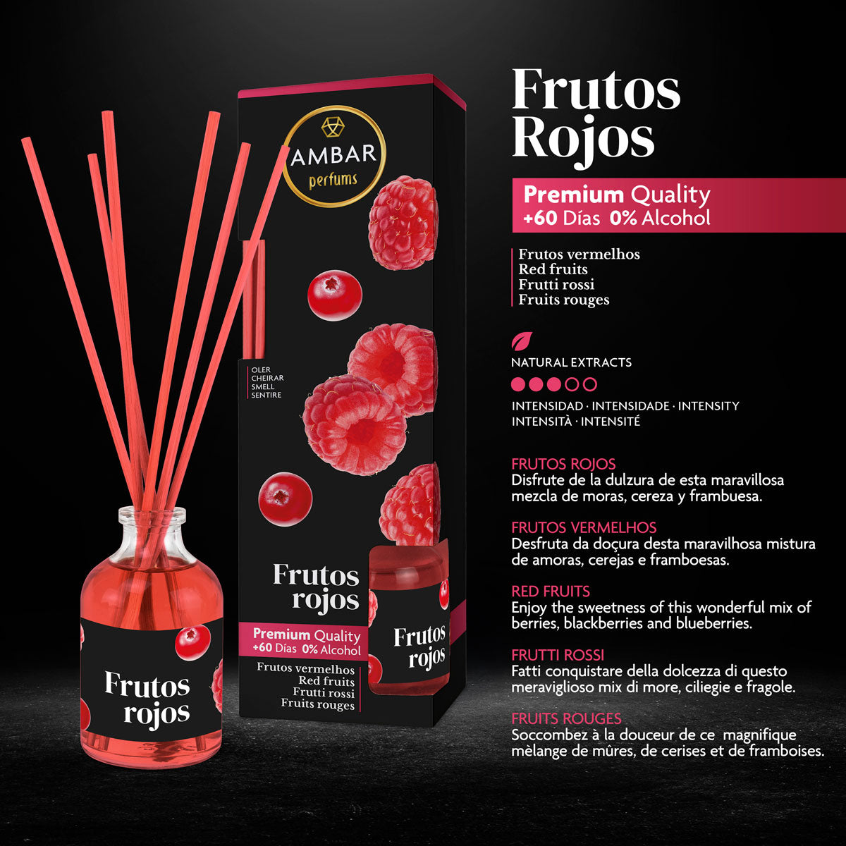 Ambientador Mikado 45 ml Frutos Rojos Ambar