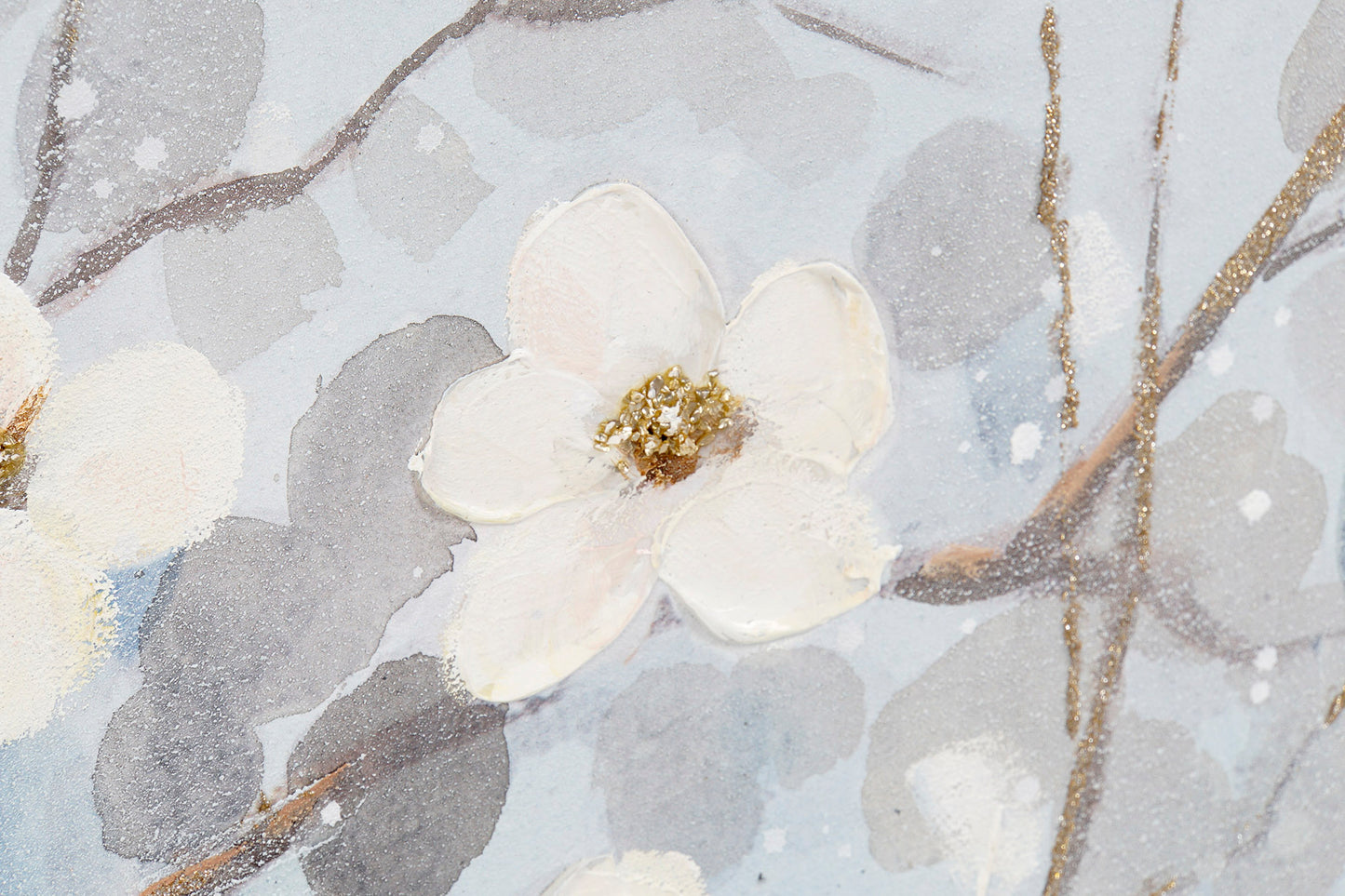 Cuadro lienzo pino 120*3.7*90cm cerezo pintado mano