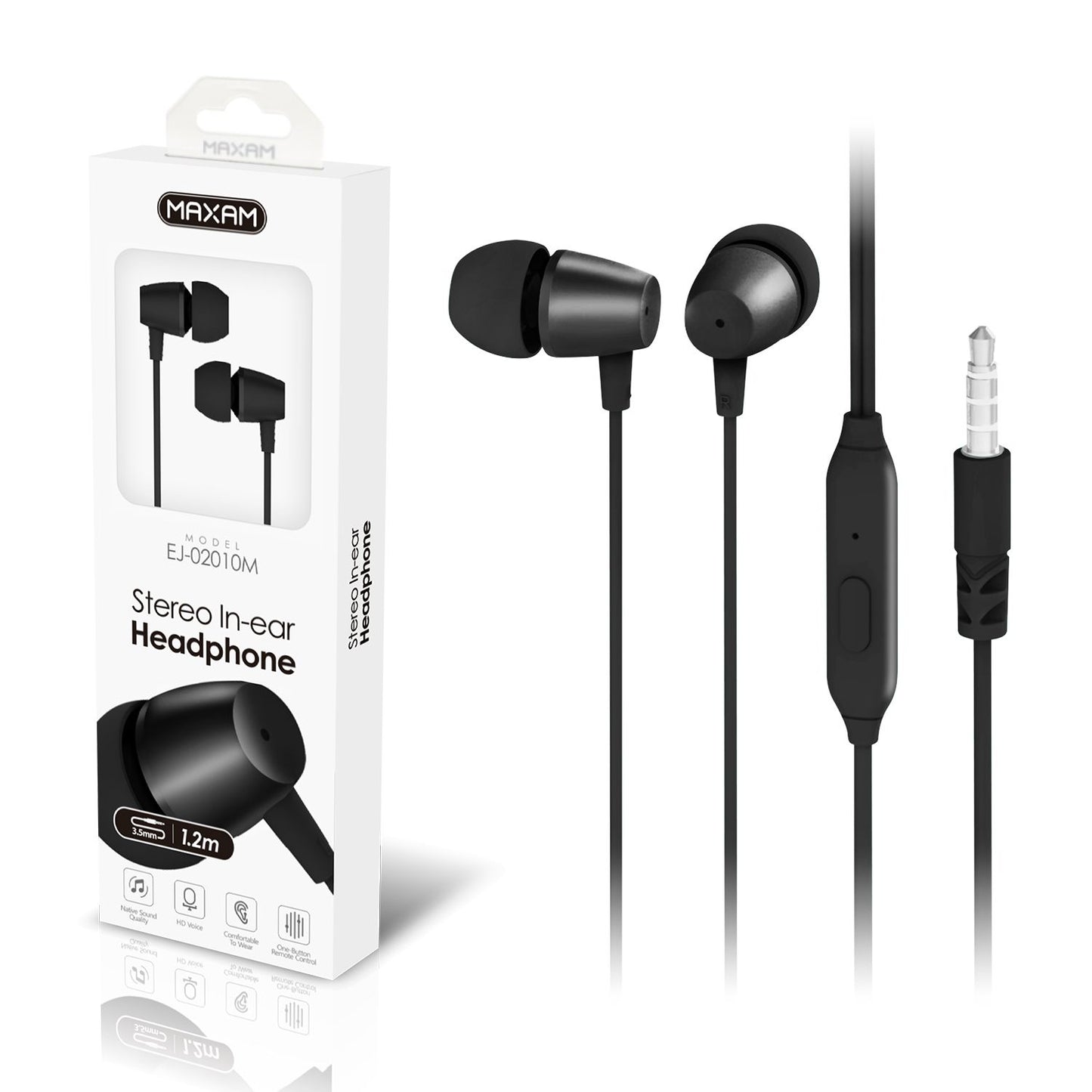 Auriculares con microfono negro