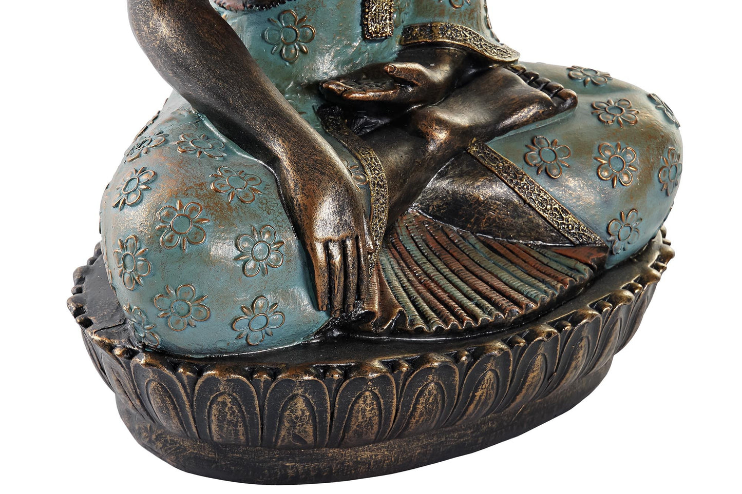 Figura resina 29*20*45.5cm buda turquesa