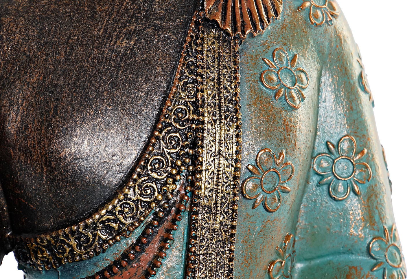 Figura resina 29*20*45.5cm buda turquesa