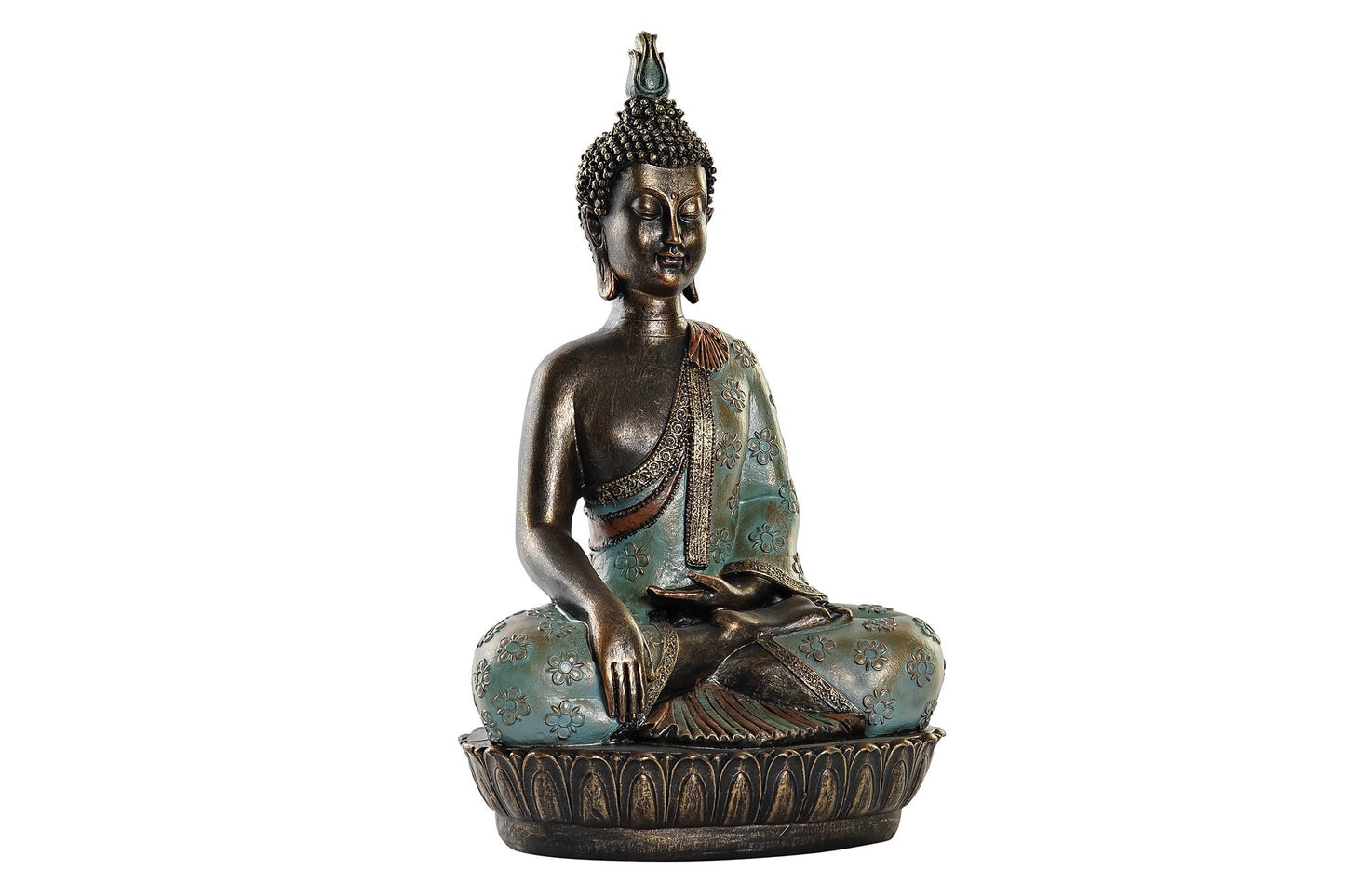 Figura resina 29*20*45.5cm buda turquesa