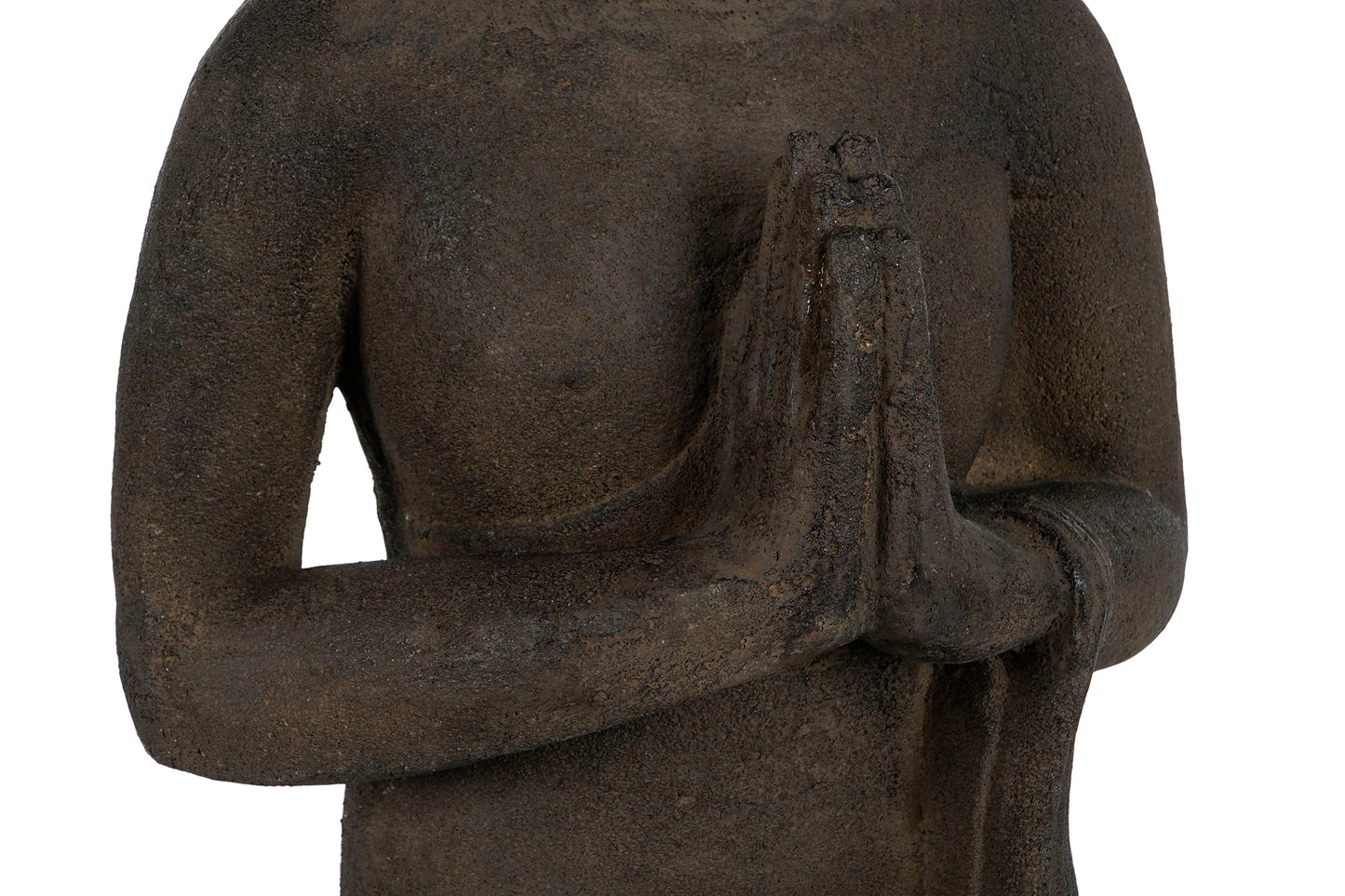 Figura cemento 36*30*120cm buda de pie acabado antik