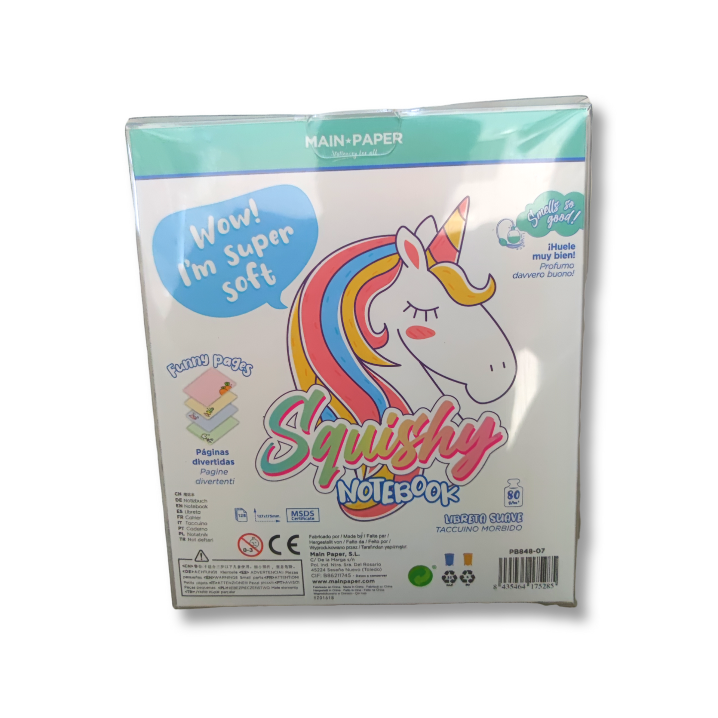Cuaderno squishy de unicornio