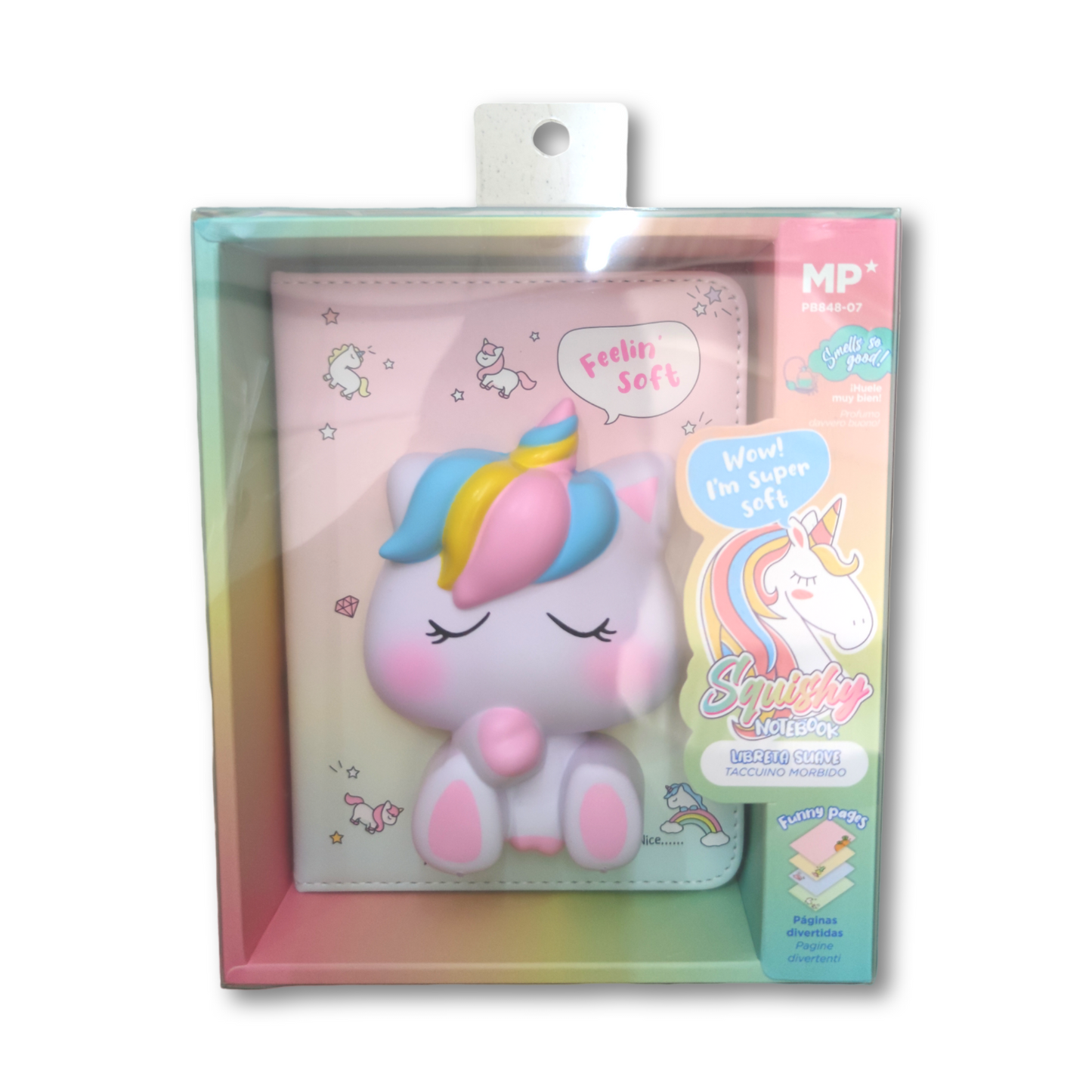 Cuaderno squishy de unicornio