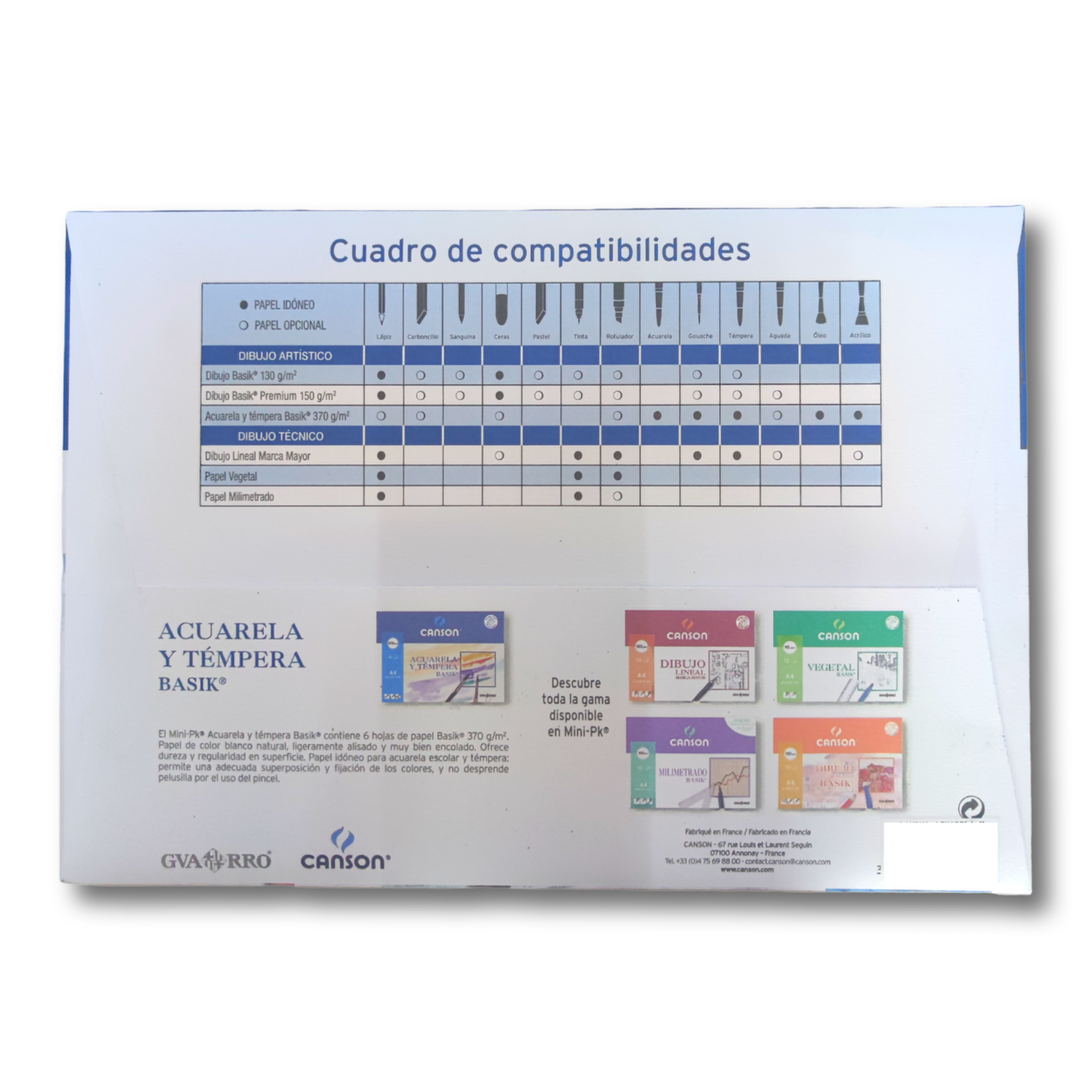 Papel blanco A3 Acuarela y Témpera