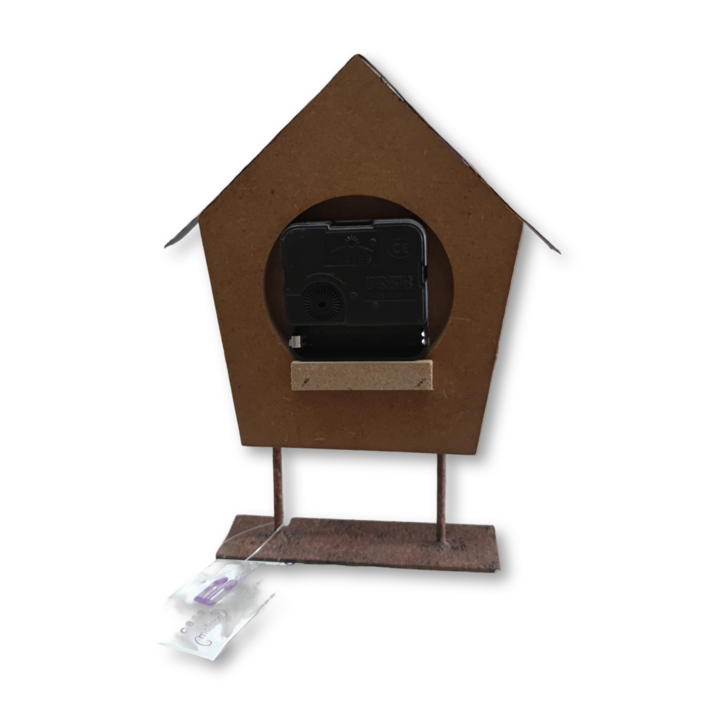 Reloj casita madera blanco