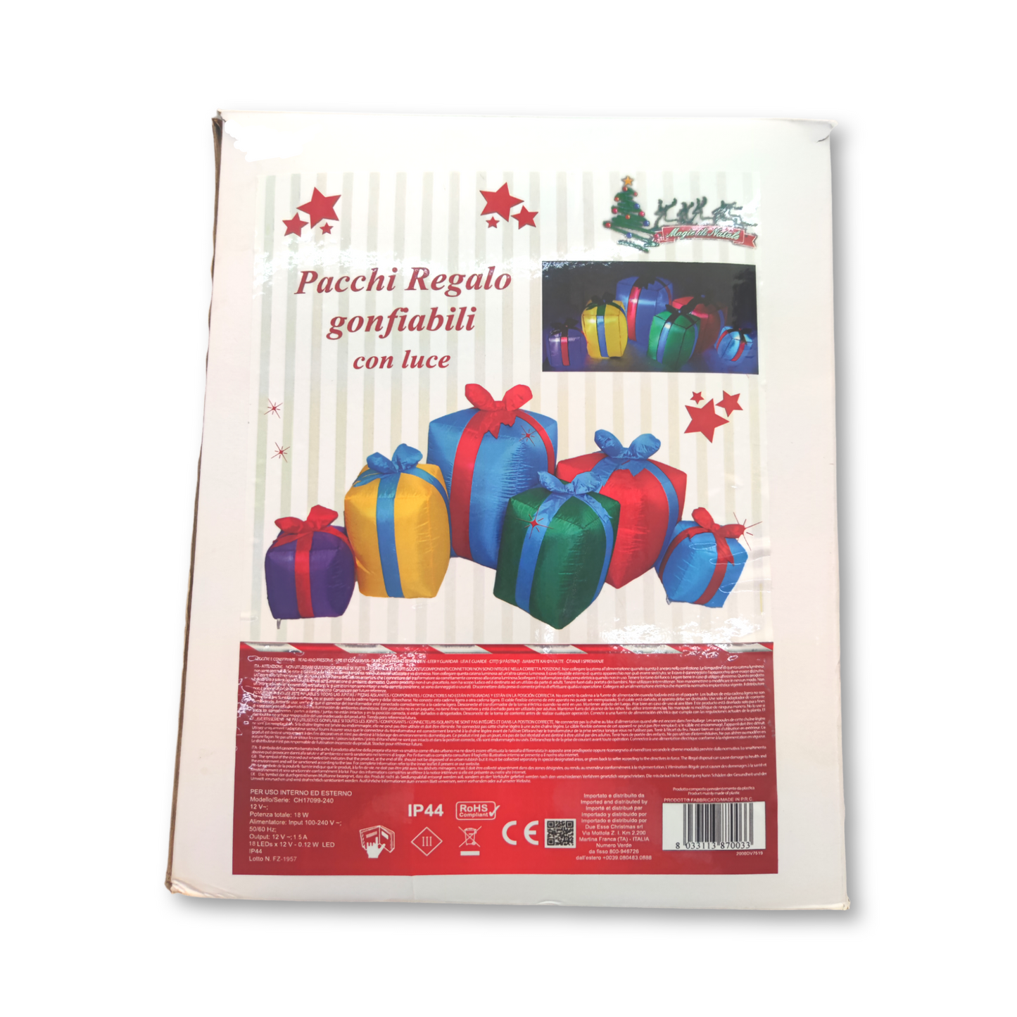 Cajas regalo hinchable c/luz 240cm
240x100cm