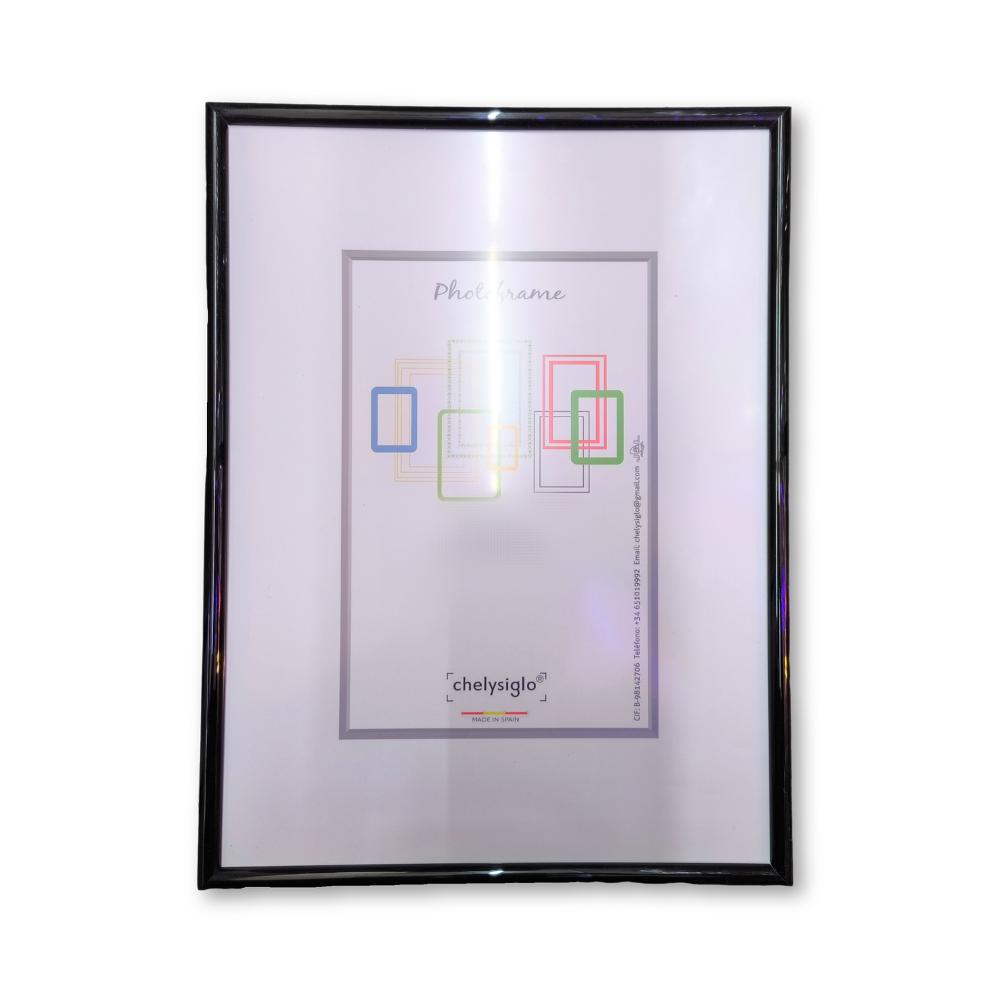 Marco plastico 62x93cm negro