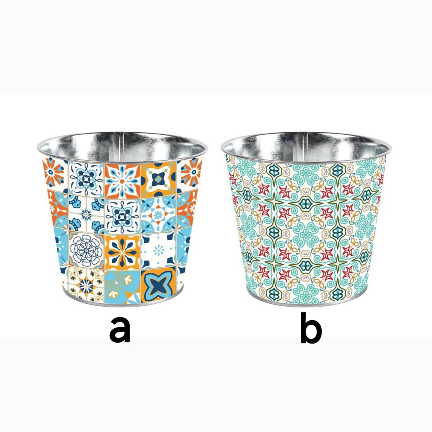 Macetero metal redondo d15x13,5cm