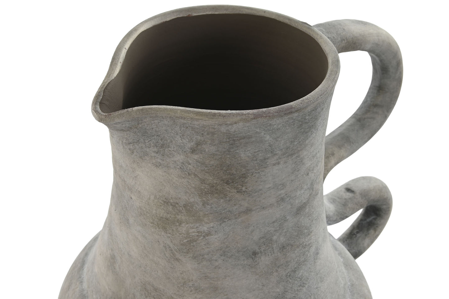 Jarron terracota 32*27*49cm envejecido gris claro