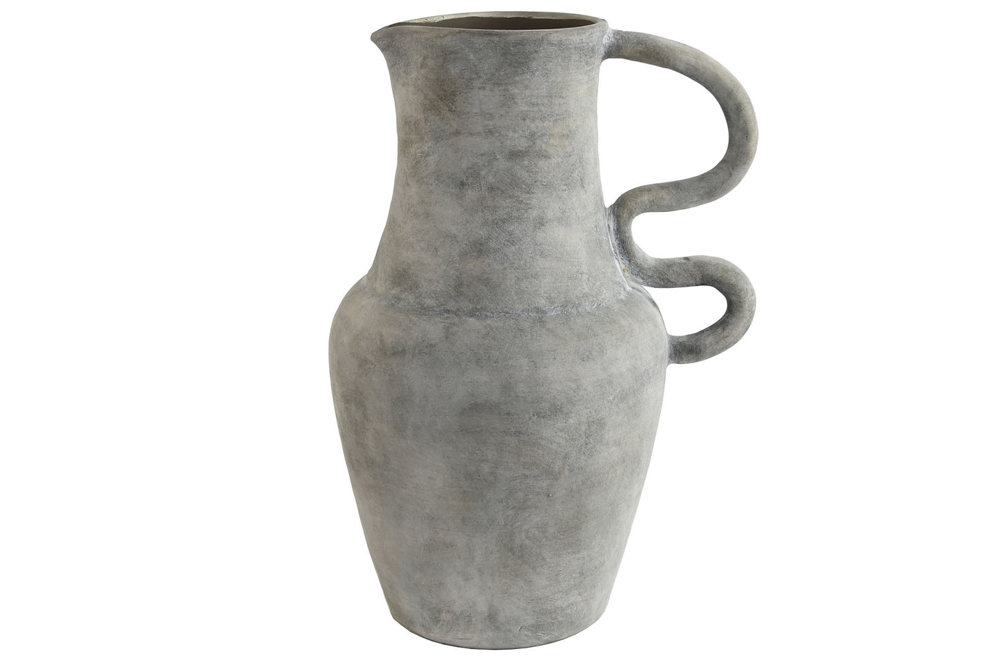 Jarron terracota 32*27*49cm envejecido gris claro
