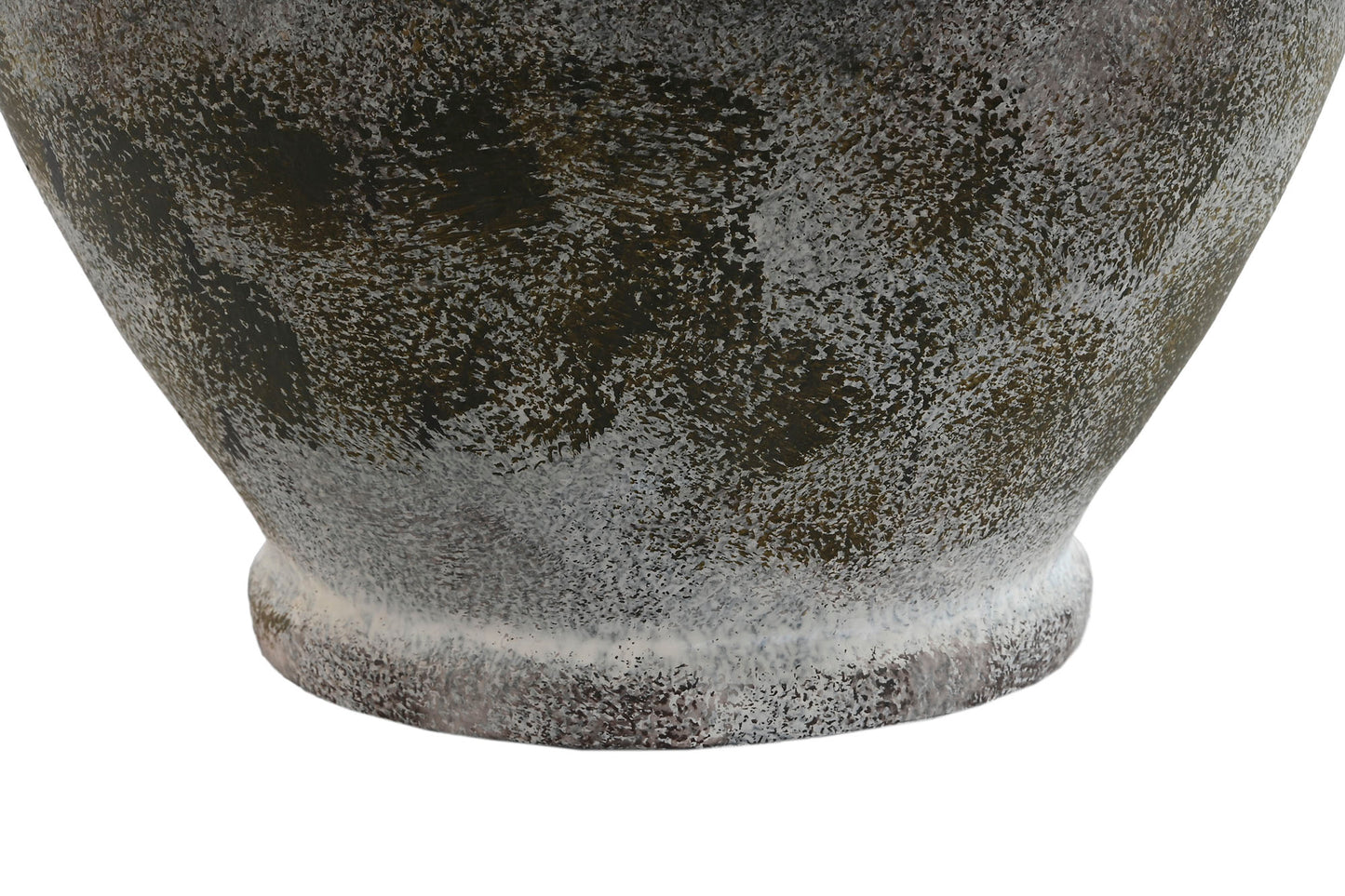 Jarron terracota 28*28*33cm envejecido gris