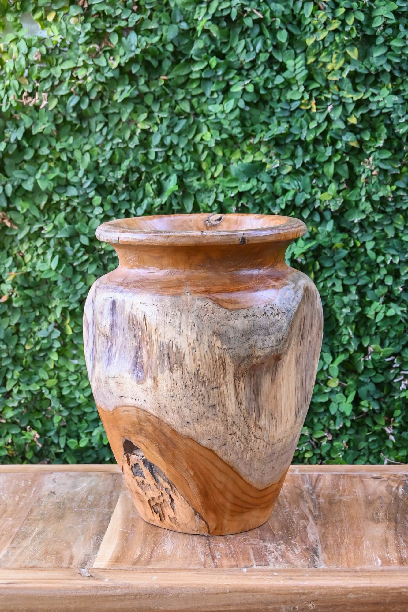 Jarron teca 34*34*40cm natural