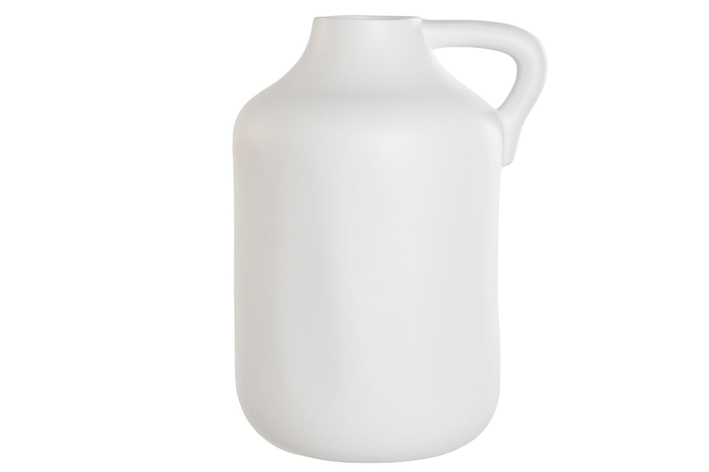 Jarron gres 35*35*50cm asa artesanal blanco