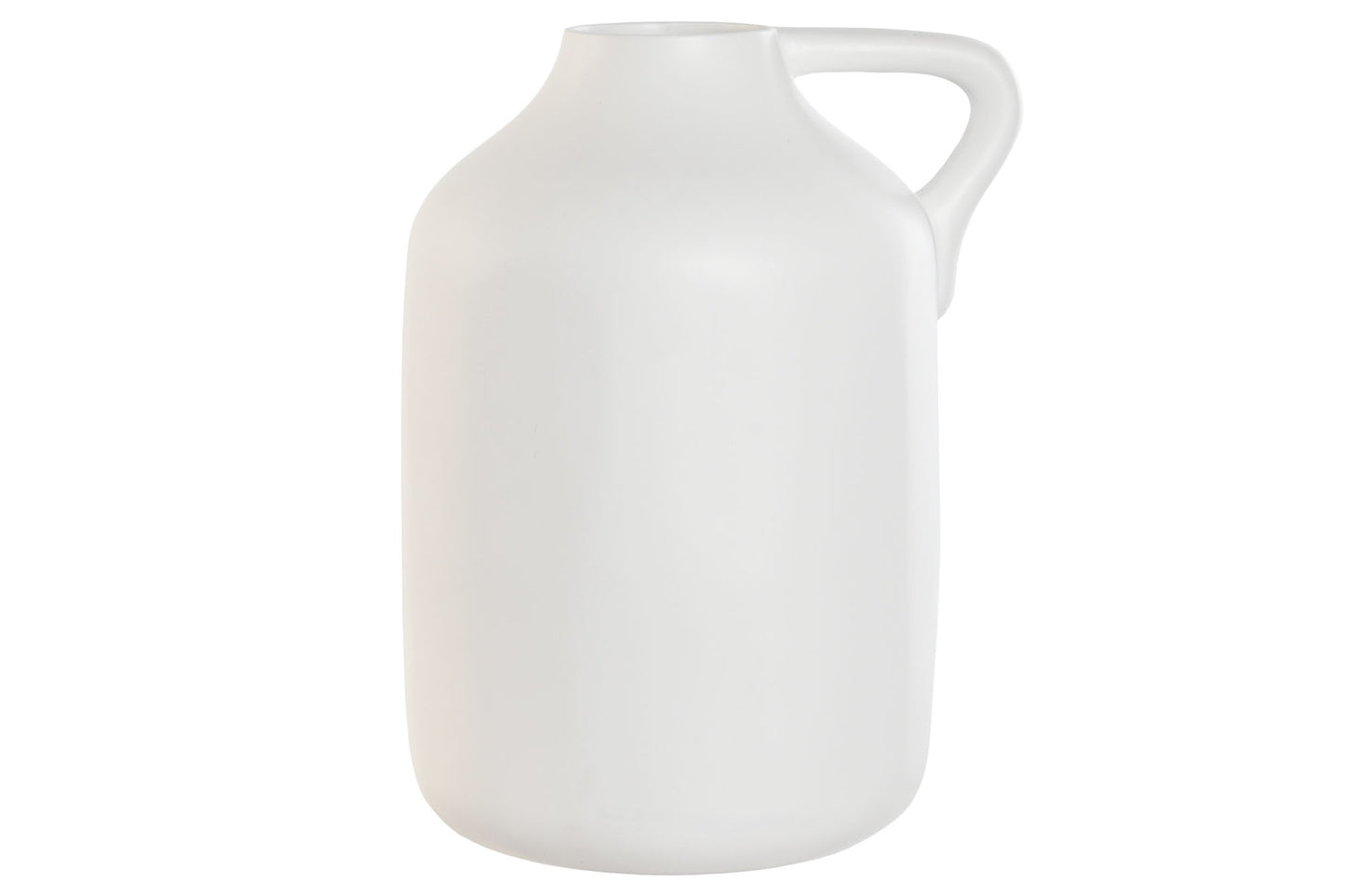 Jarron gres 30*30*40cm asa artesanal blanco