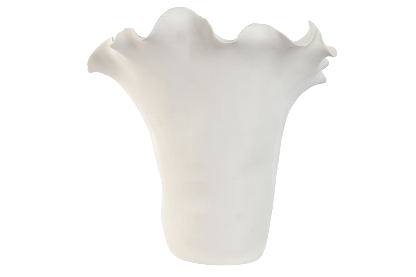 Jarron ceramica 29*26*27cm organico artesanal blanco