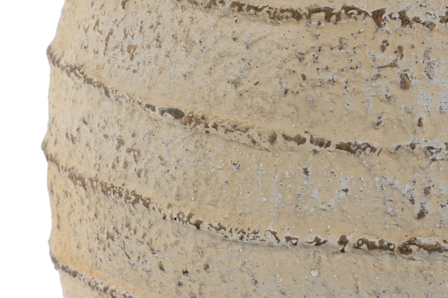 Jarron magnesia 32*32*41cm envejecido blanco