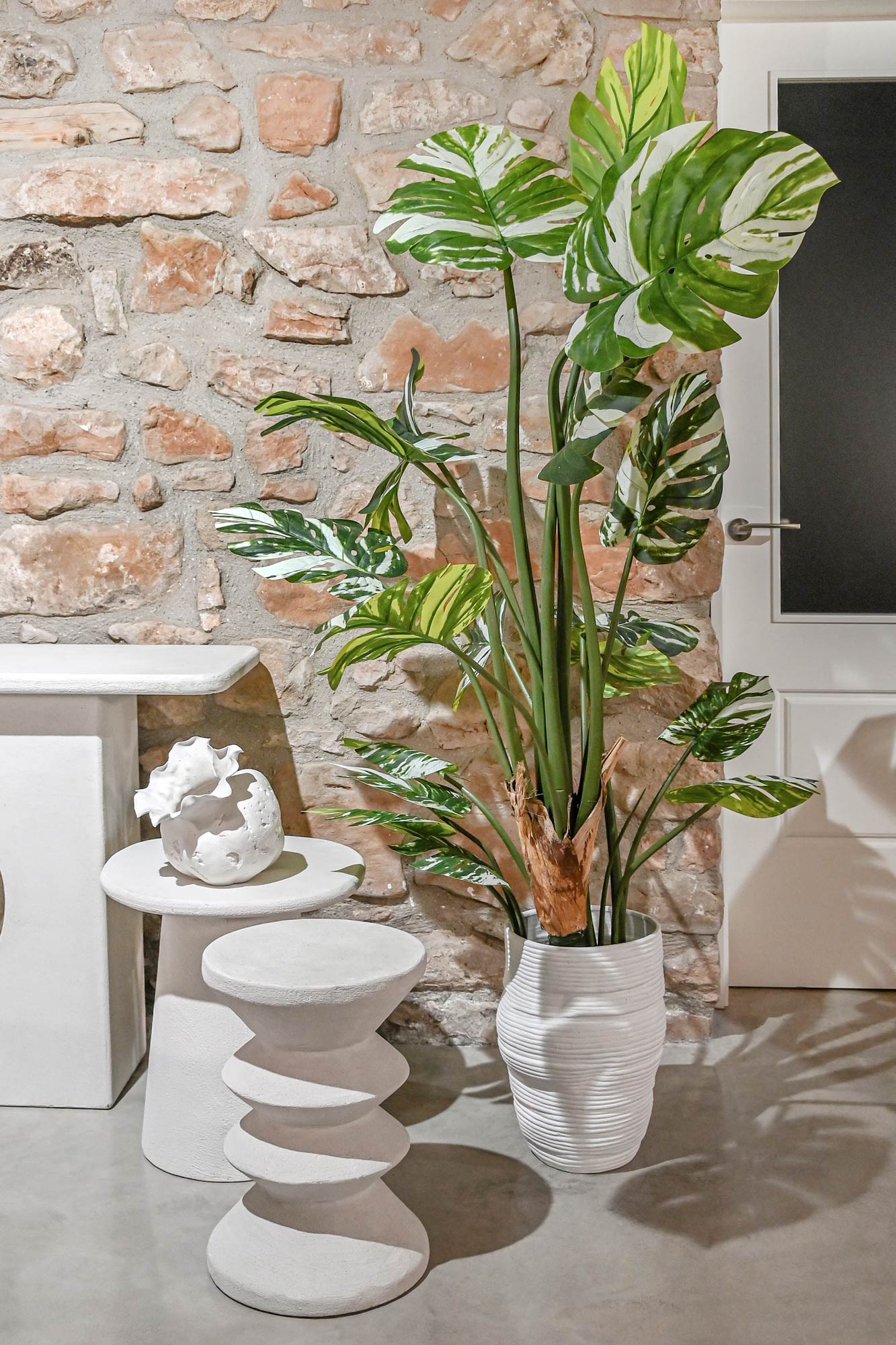 Jarron ceramica 27*27*37cm blanco