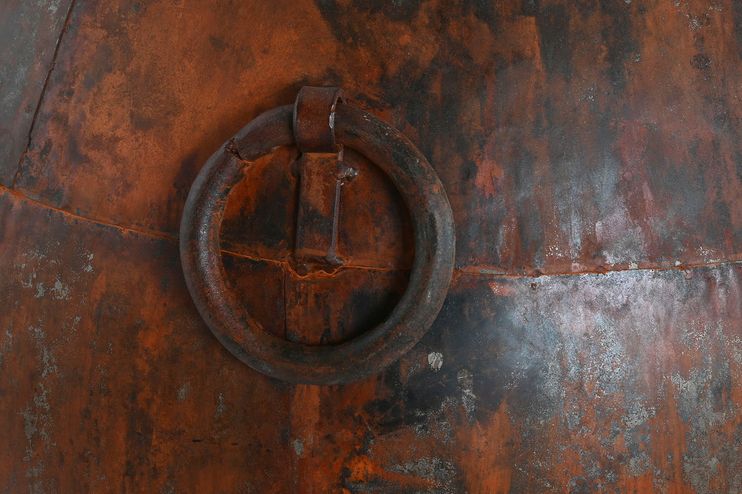 Anfora hierro 80*80*86cm patinado acabado oxido