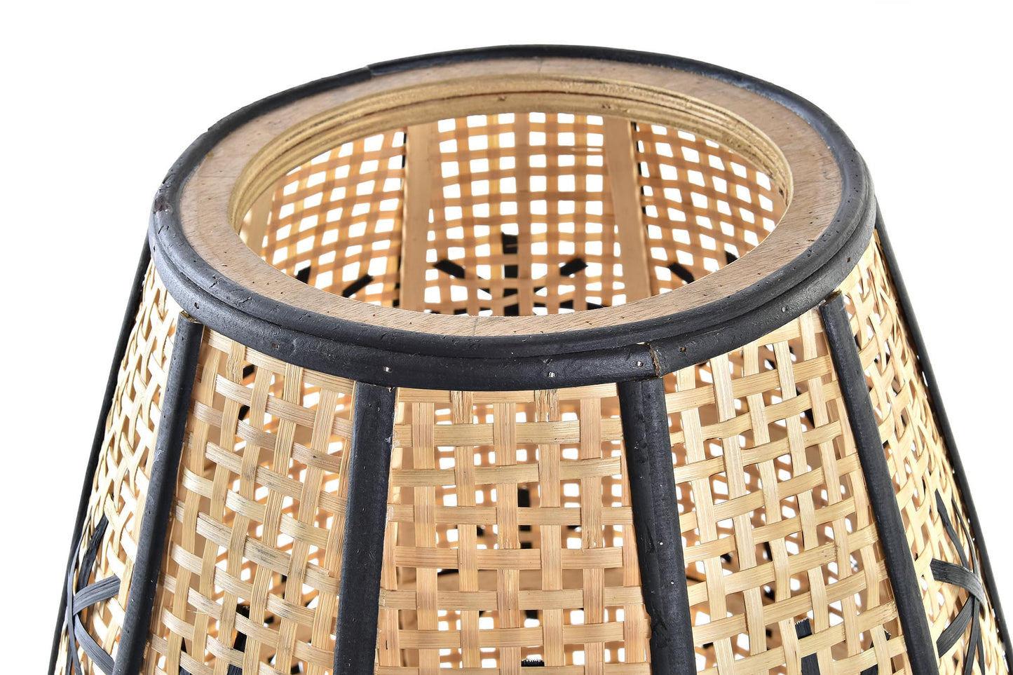 Lampara sobremesa ratan metal 37*37*47cm flor