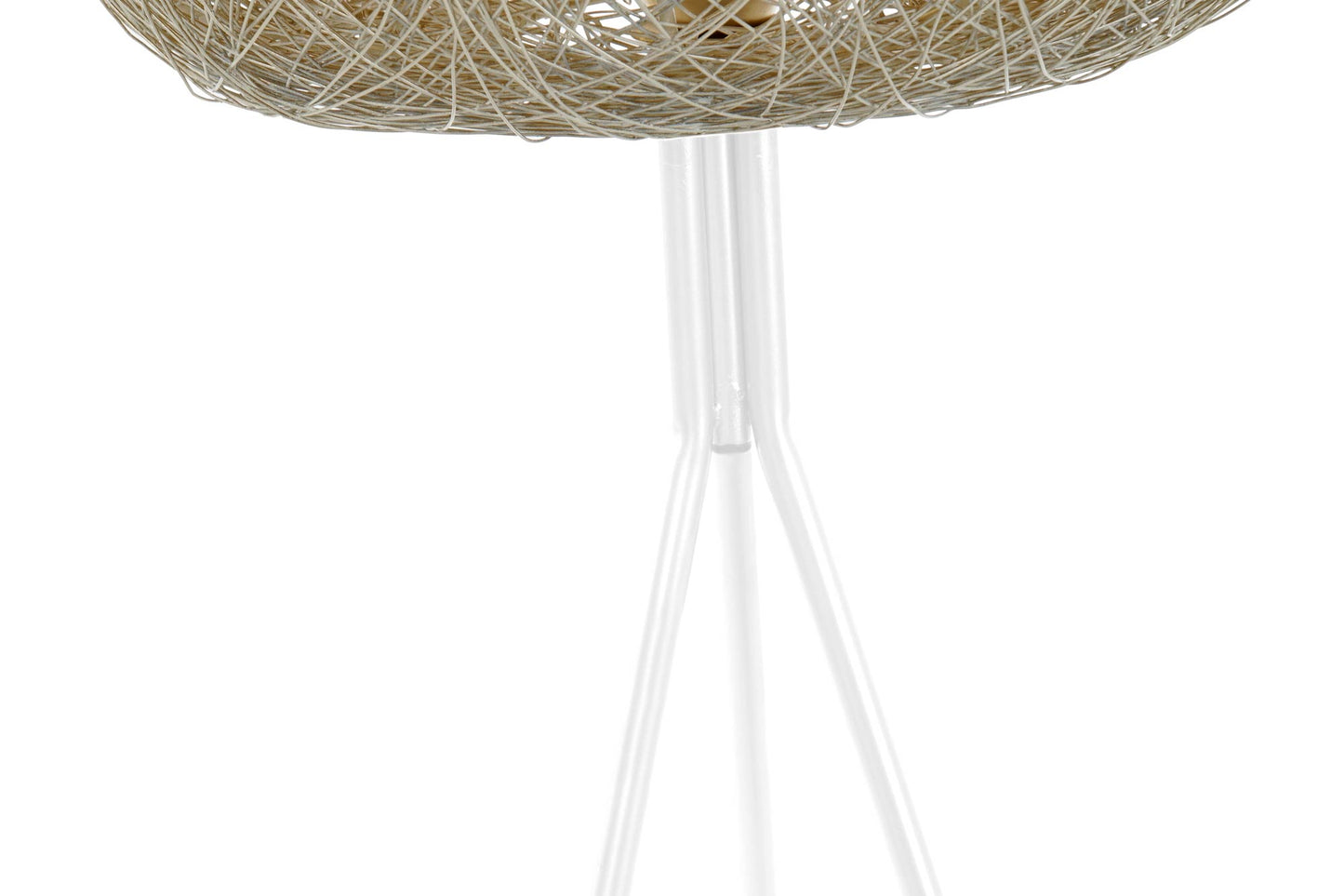 Lampara pie metal 41*41*109cm blanco