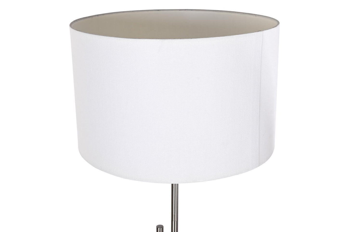 Lampara pie metal 35.5*35.5*143cm plateado