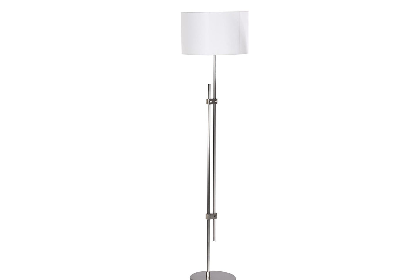 Lampara pie metal 35.5*35.5*143cm plateado