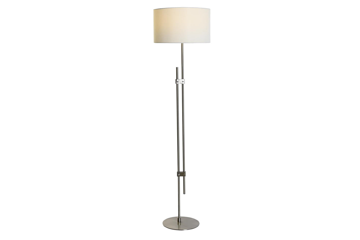Lampara pie metal 35.5*35.5*143cm plateado