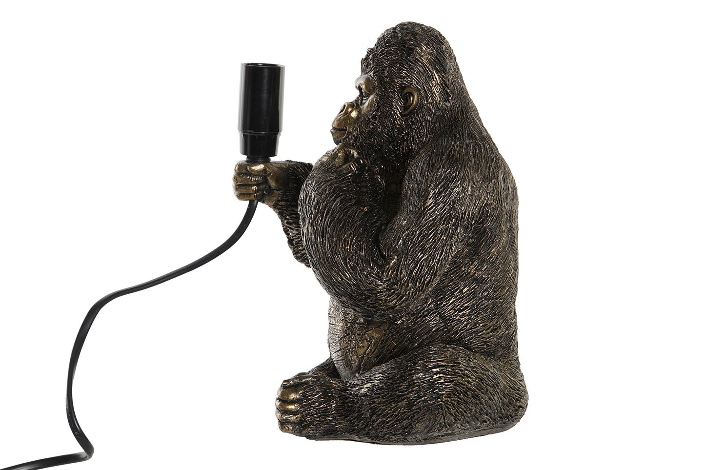 Lampara sobremesa resina 18*17*23.5cm gorila dorado