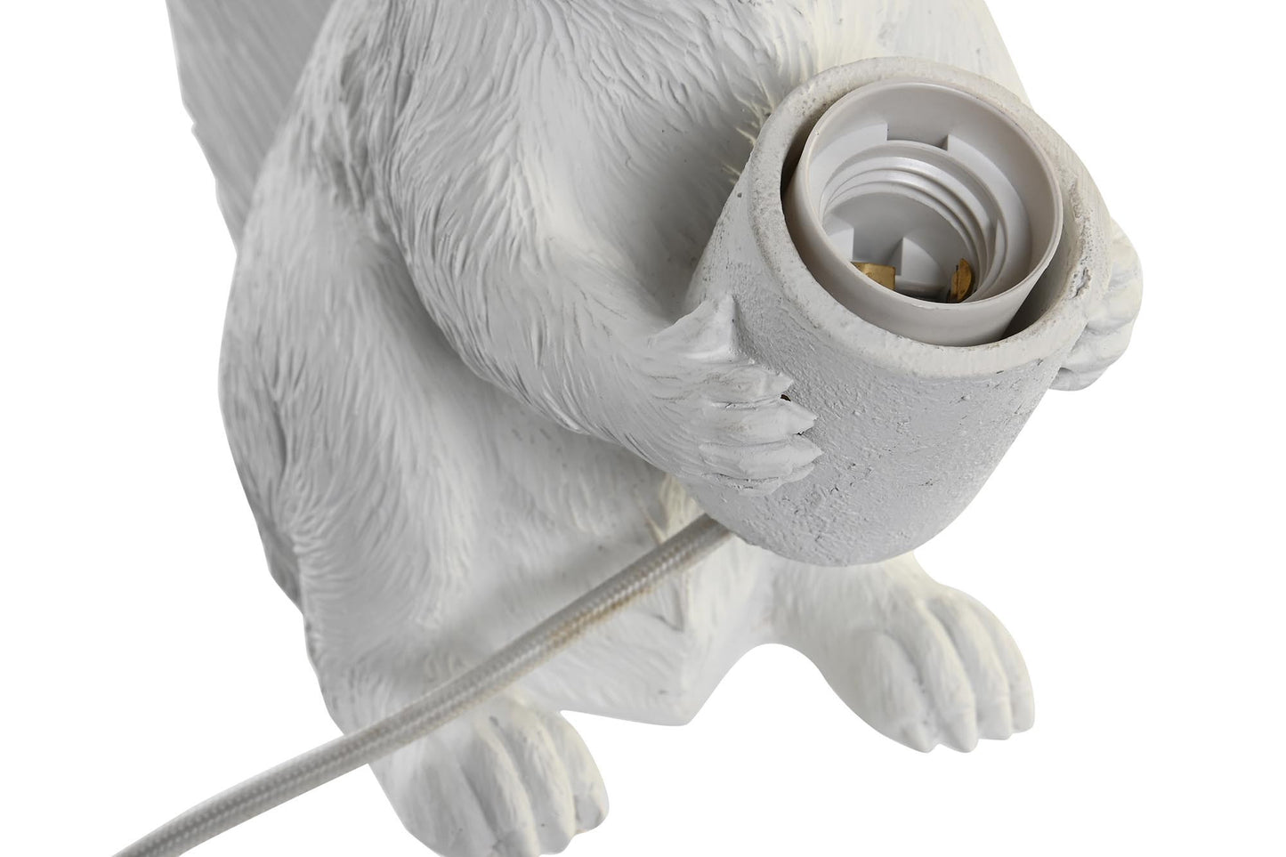 Lampara sobremesa resina 26*13.5*28cm ardilla blanco