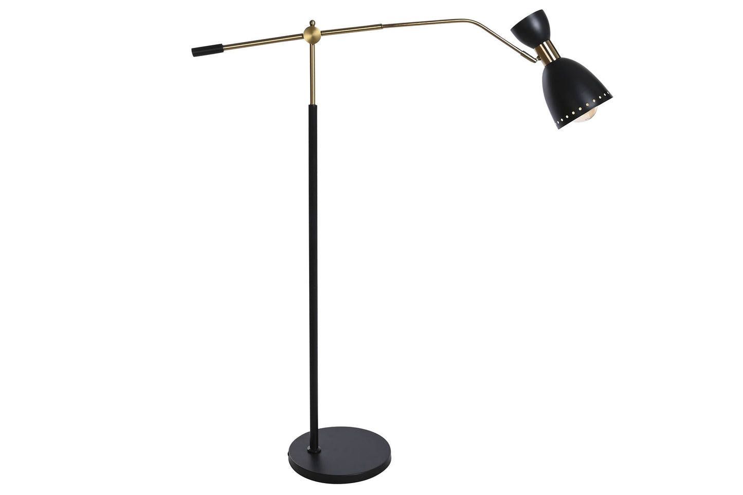 Lampara pie metal 109*30*168cm flexo negro