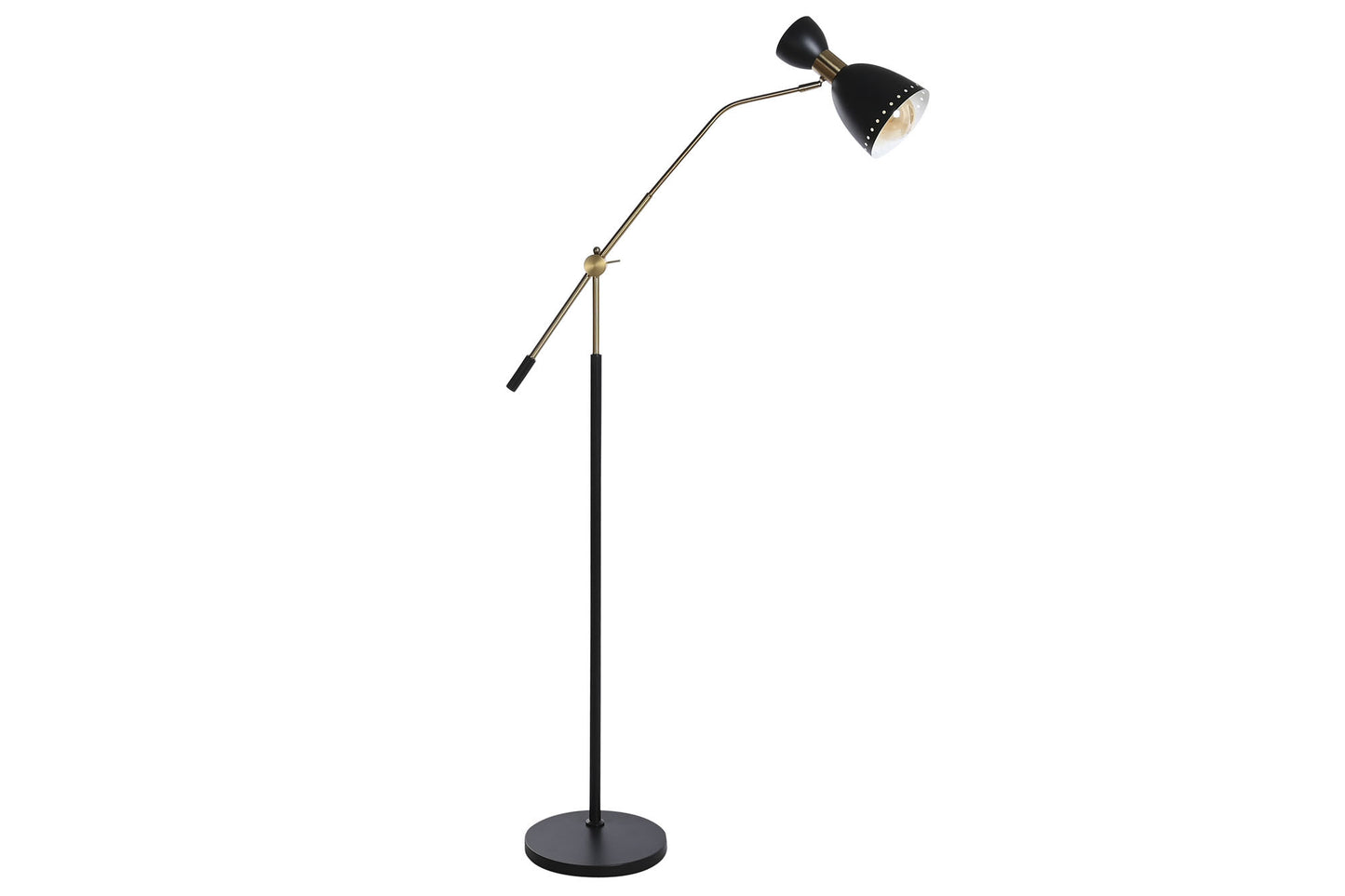 Lampara pie metal 109*30*168cm flexo negro