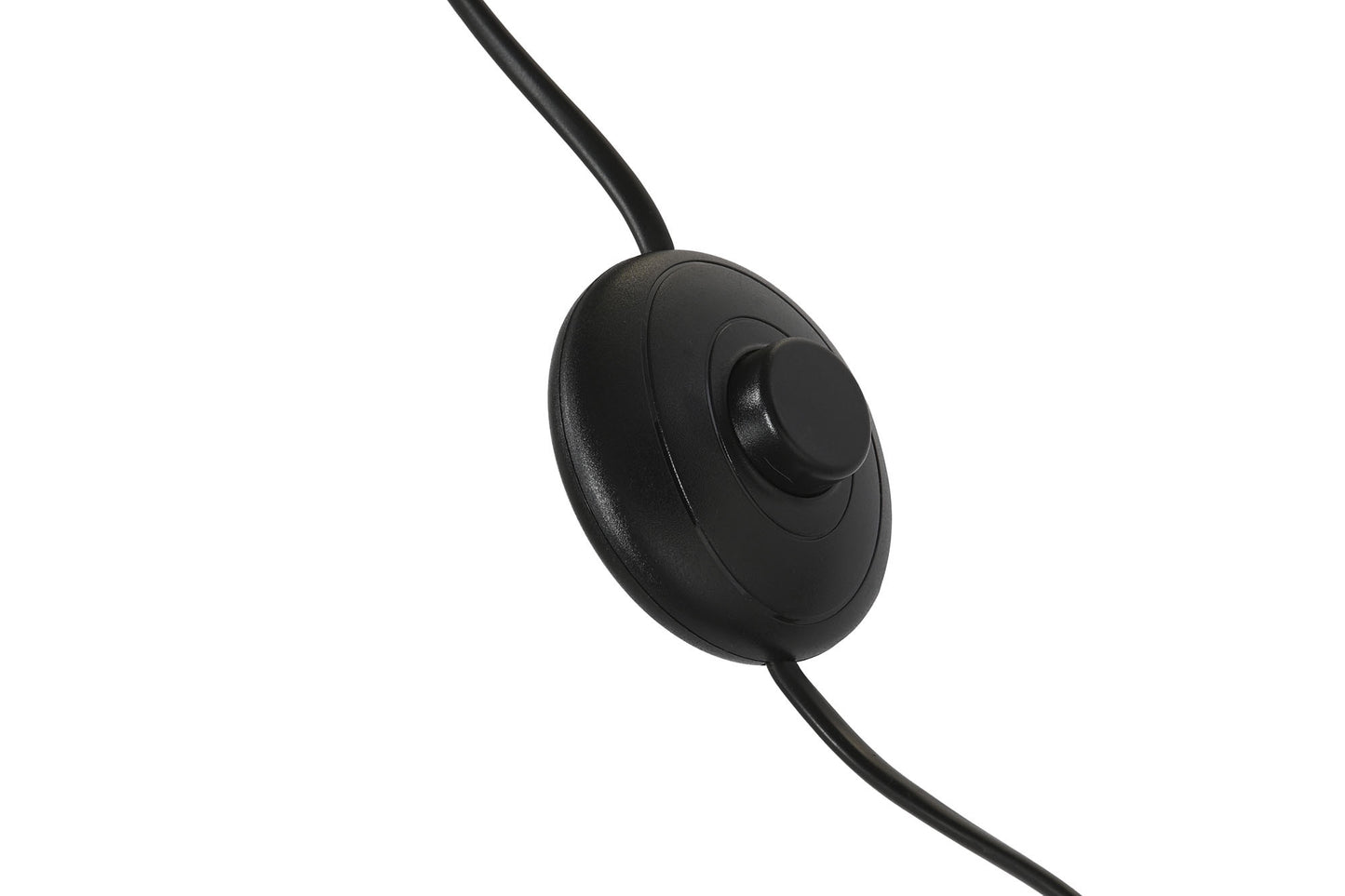 Lampara pie hierro algodon 39*39*103cm negro