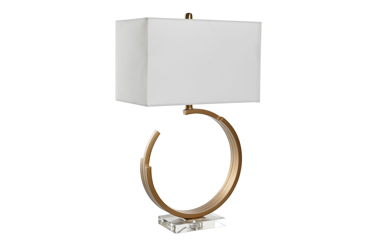 Lampara sobremesa cristal metal 40*23*68cm dorado