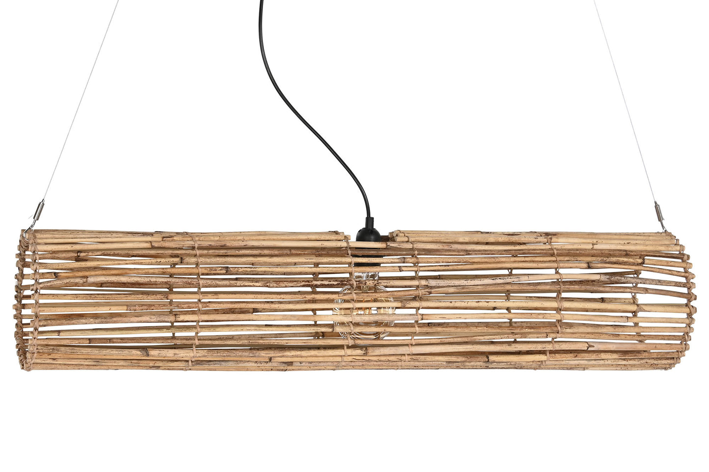 Lampara techo ratan 100*20*20cm natural marron