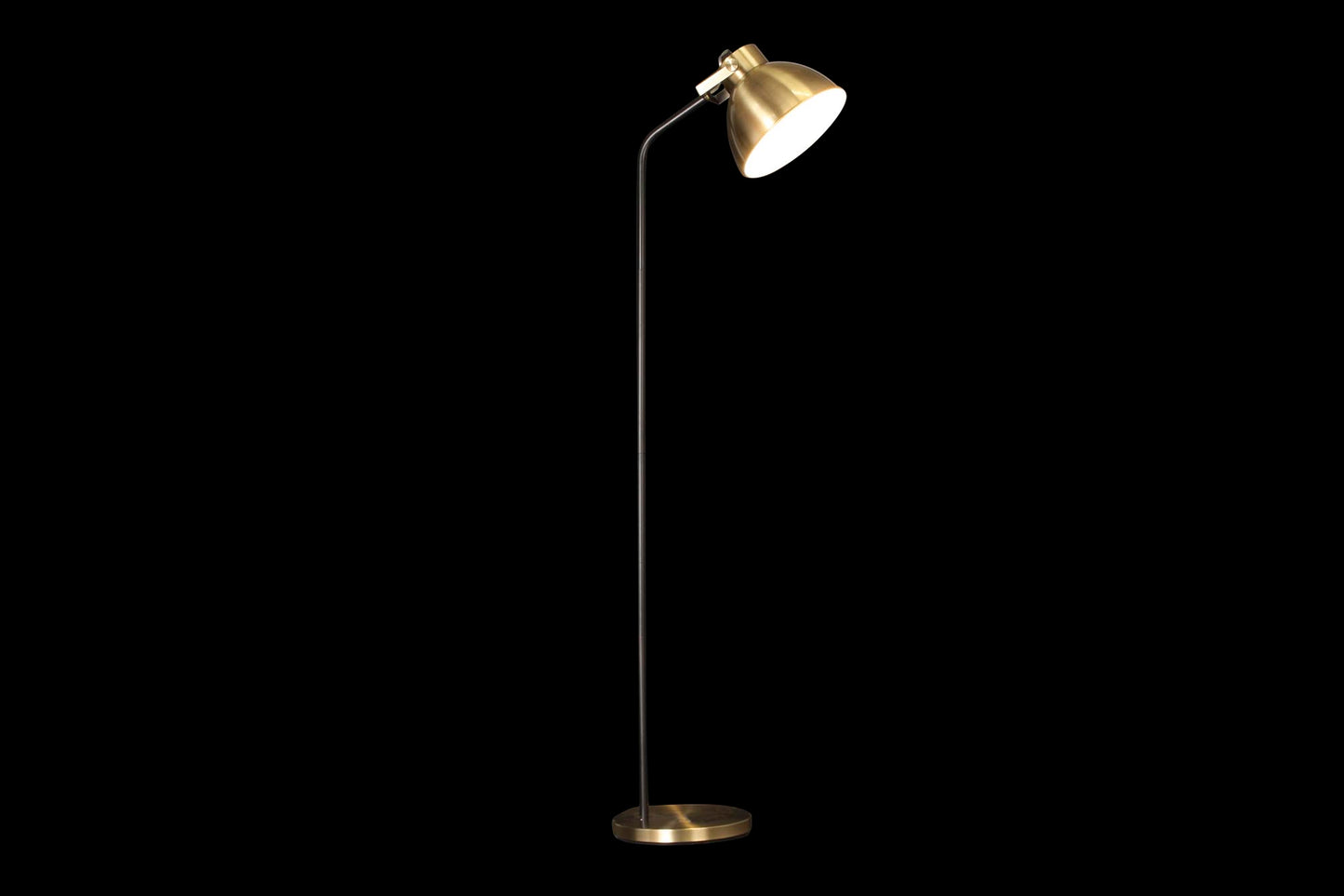 Lampara pie metal 28*40*170cm cobrizo
