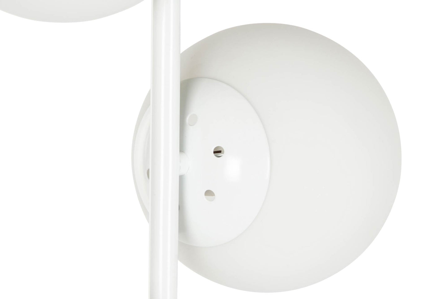 Lampara pie metal cristal 35*25*167cm 3 bolas blanco