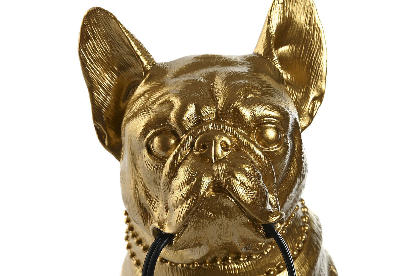 Lampara sobremesa resina 26*15*28.5cm perro dorado