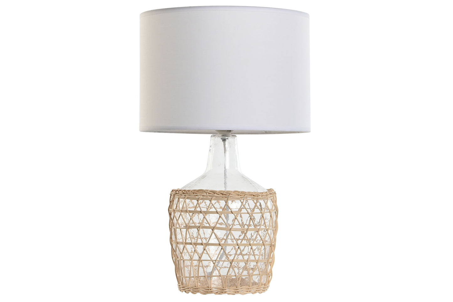 Lampara sobremesa cristal cuerda 28*28*45cm