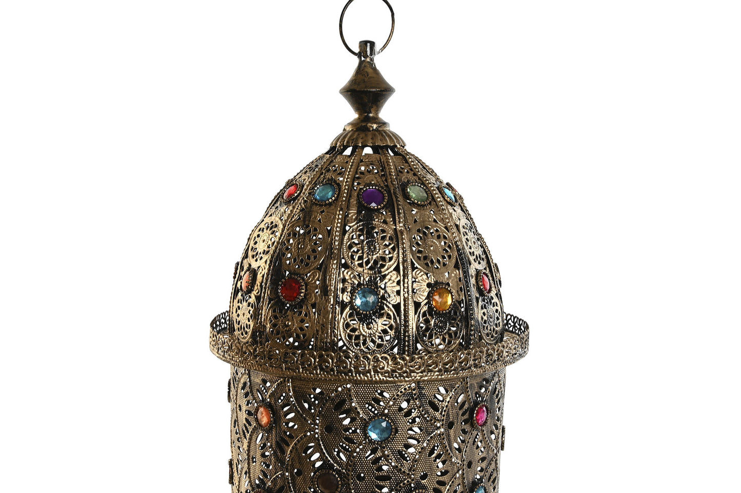 Lampara sobremesa metal acrilico 25*25*55cm dorado