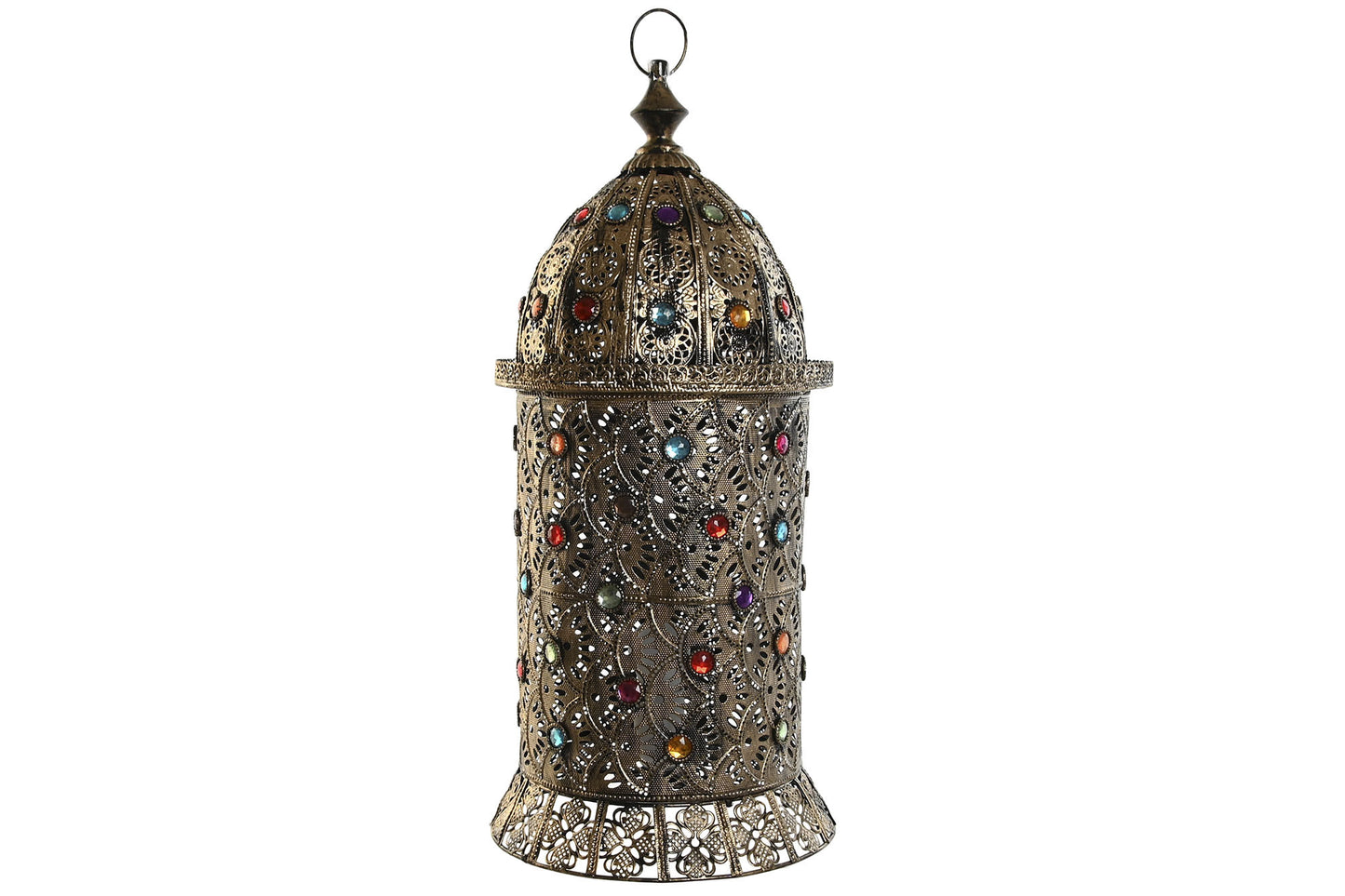 Lampara sobremesa metal acrilico 25*25*55cm dorado