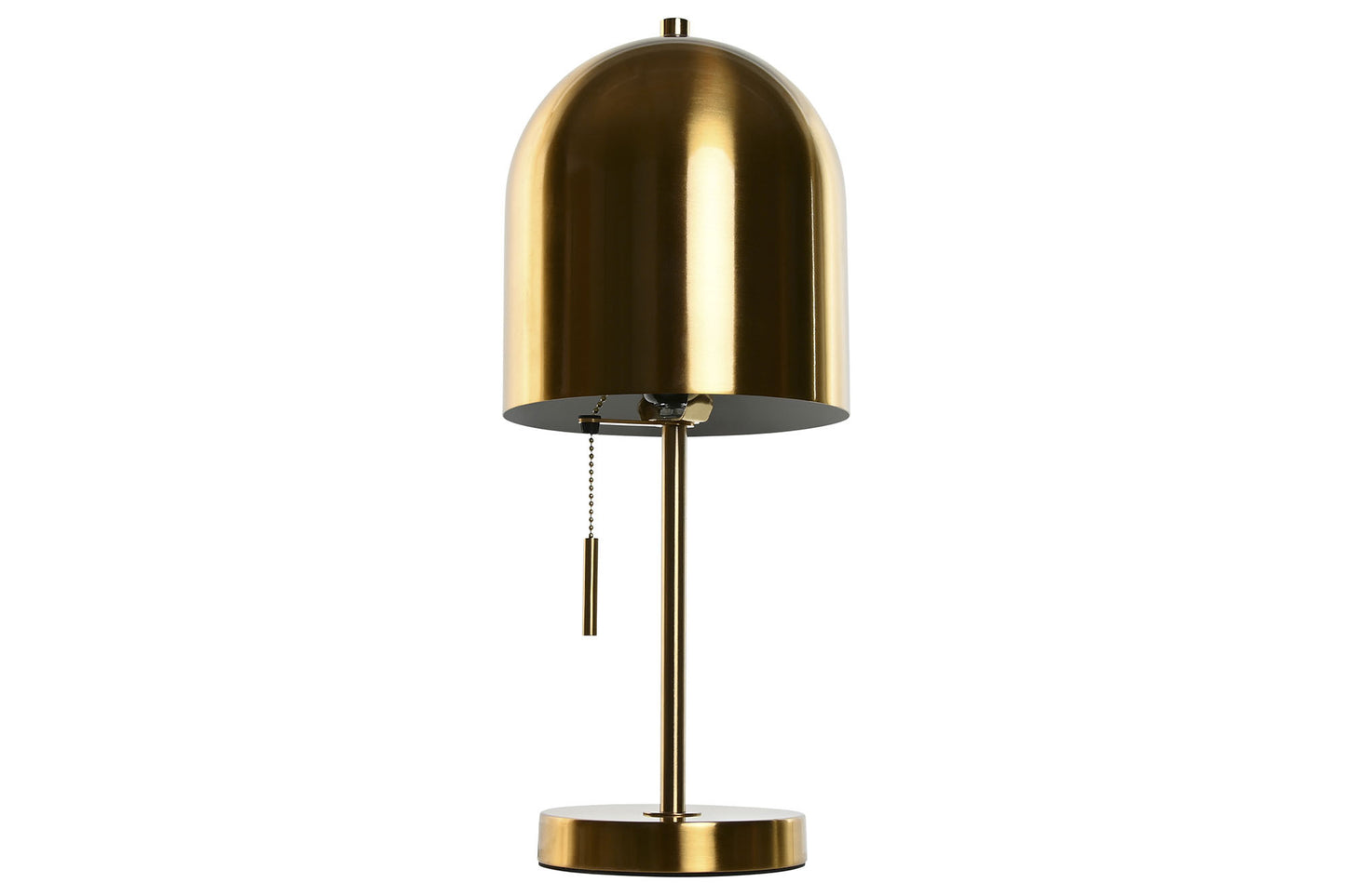 Lampara sobremesa metal 18*18*44cm seta dorado